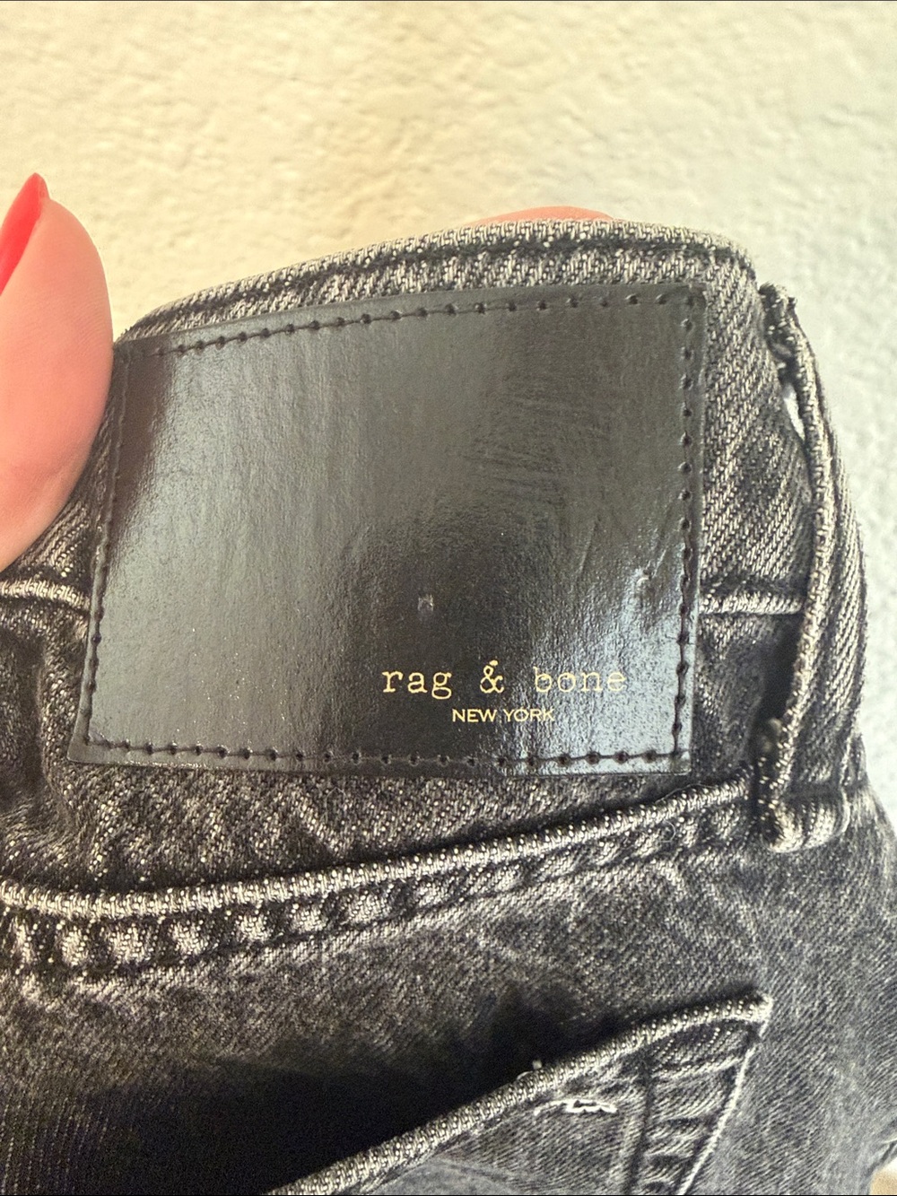 Rag & Bone Saige Low Rise Straight Leg Jeans Black Wash Size 28 NWOT - Picture 10 of 10